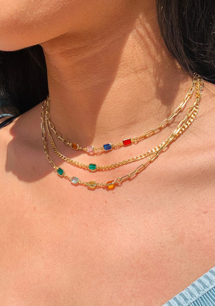 WOMEN COLOR STONE NECKLACES