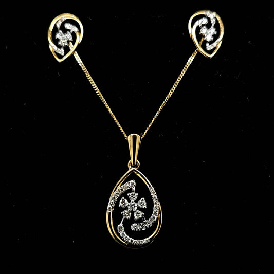 DIAMOND FLOWER NECKLACE SET