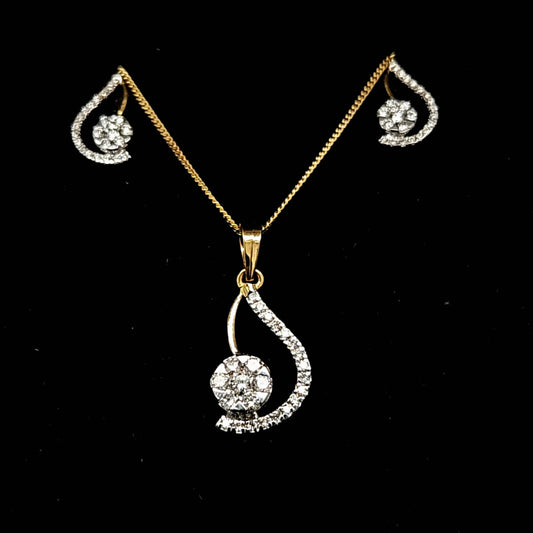 DIAMOND FLOWER NECKLACE SET