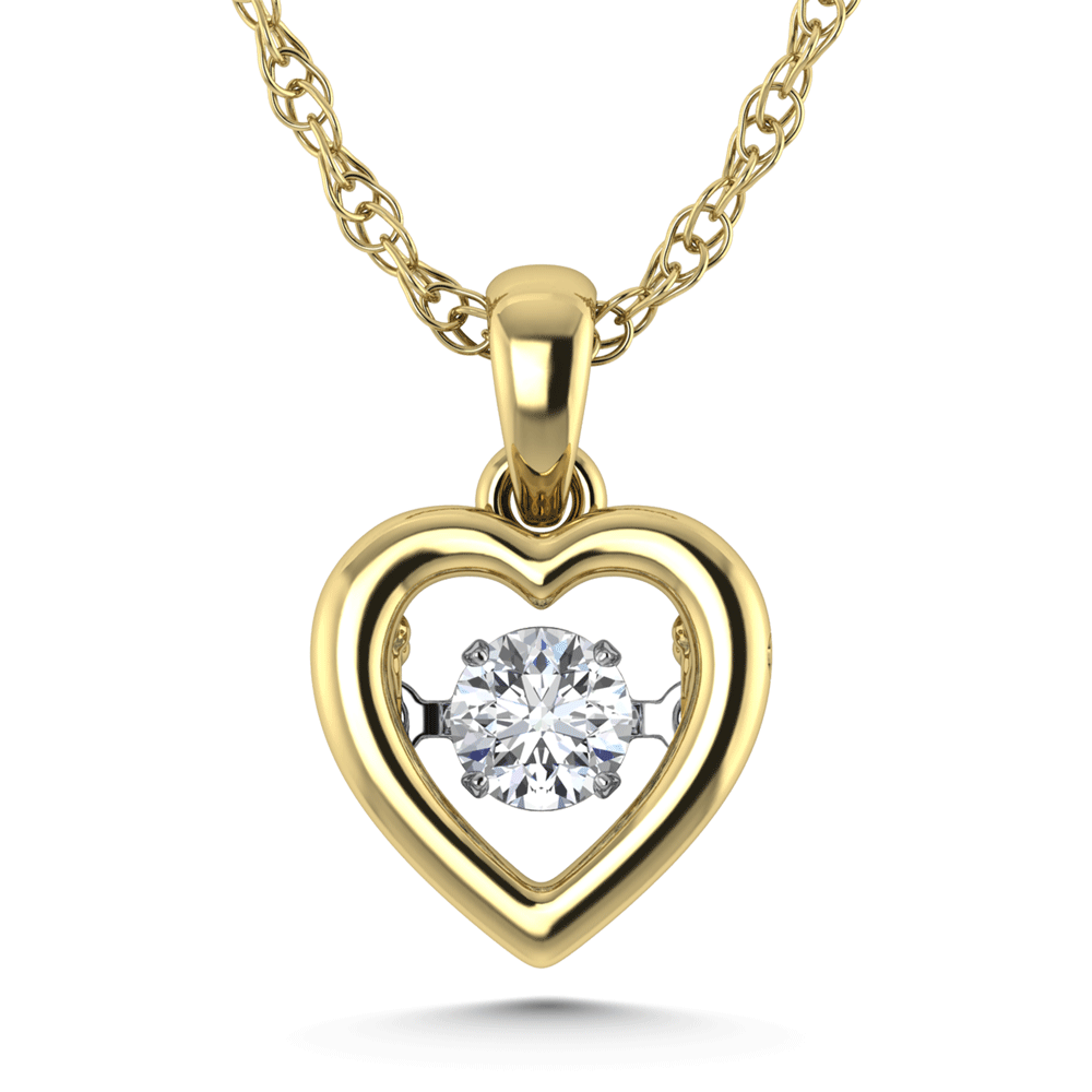 10k Dancing Diamond Pendant