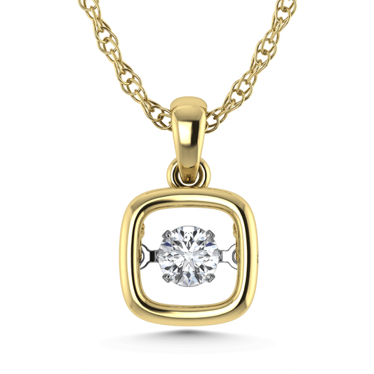 10k Dancing Diamond Pendant