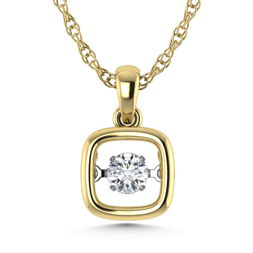 10k Dancing Diamond Pendant