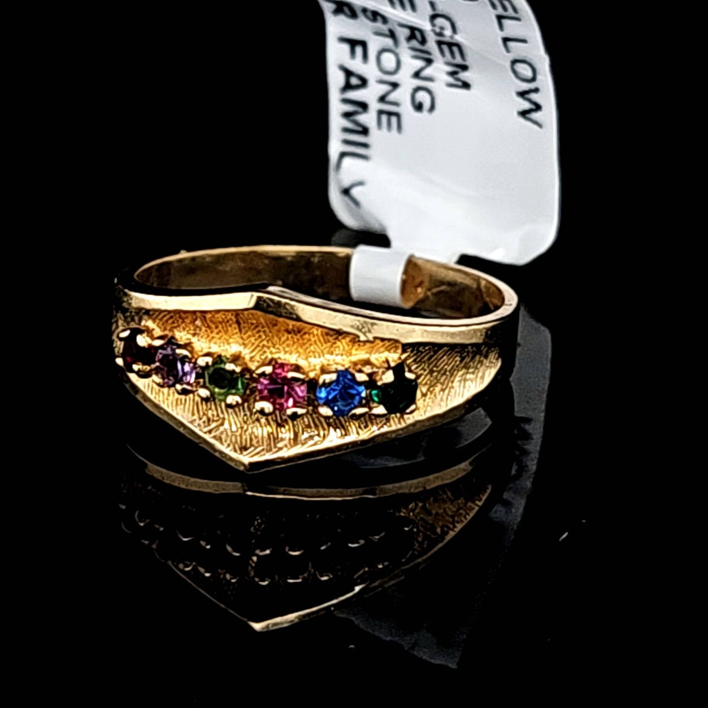 6 COLOR STONE RING