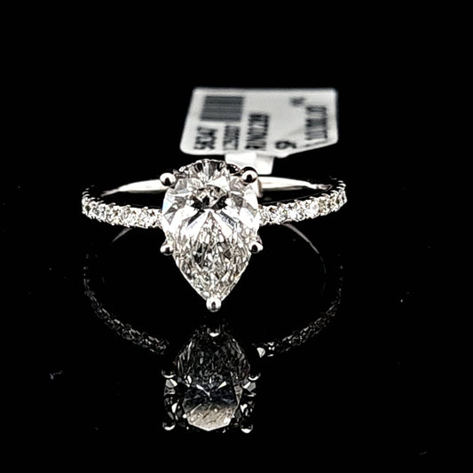PEAR ENGAGEMENT RING