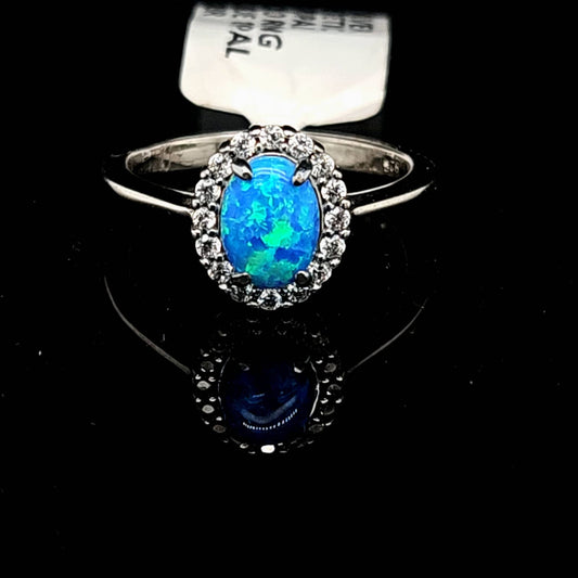 OVAL BLUE OPAL