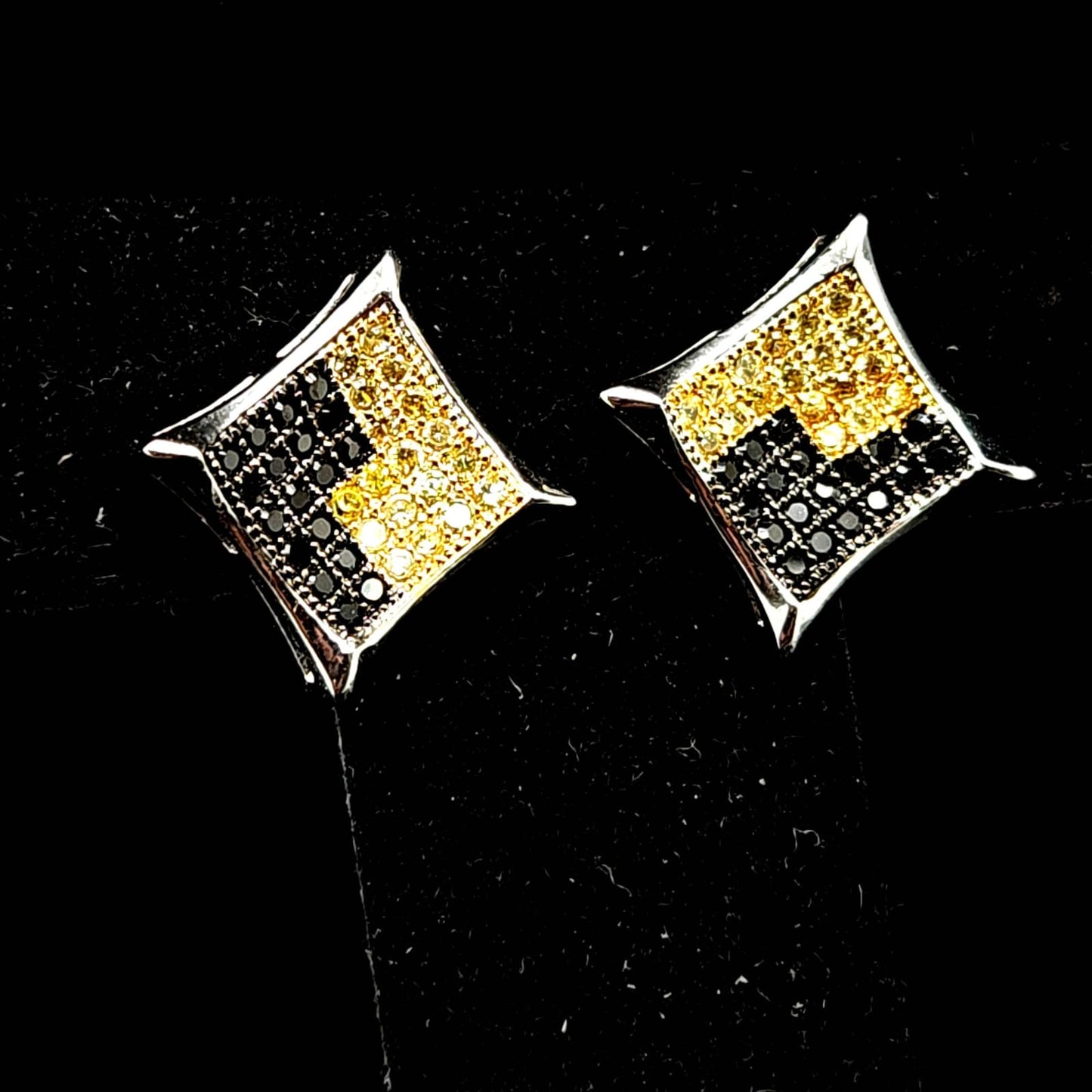 SQUARE CLUSTER EARRINGS