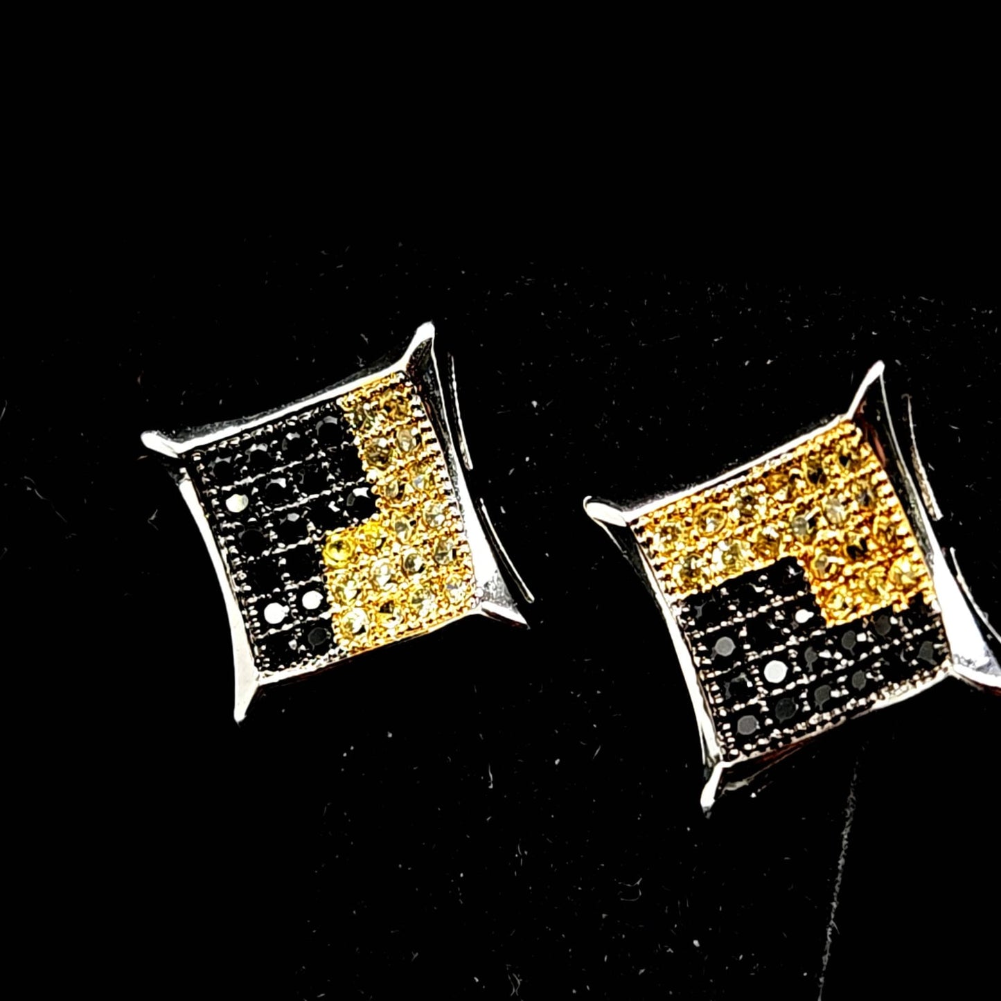 SQUARE CLUSTER EARRINGS