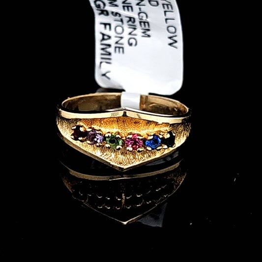 6 COLOR STONE RING
